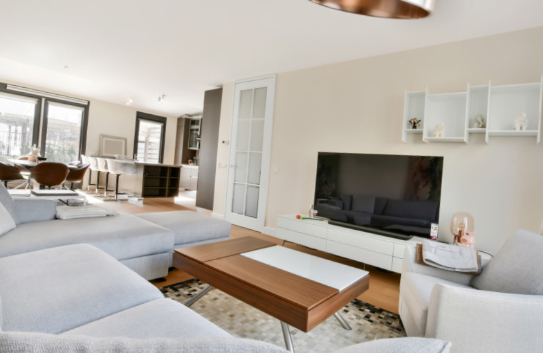 Salon bohème chic blanc